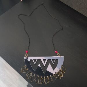 Melody Ehsani Black and Gold Statement Necklace